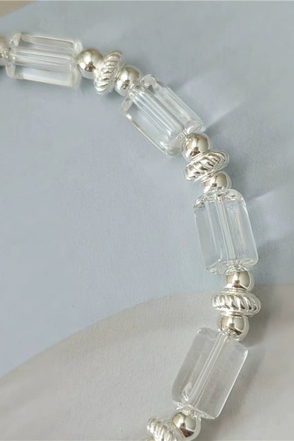 S925アイスホワイトクリスタルレトロブレスレット　B4001