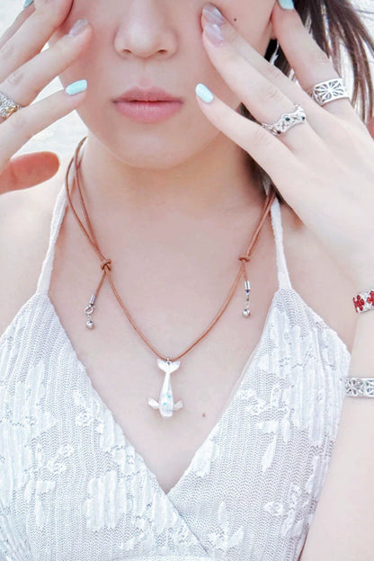 鯨魚哨子 S925 吊墜項鍊 B4472