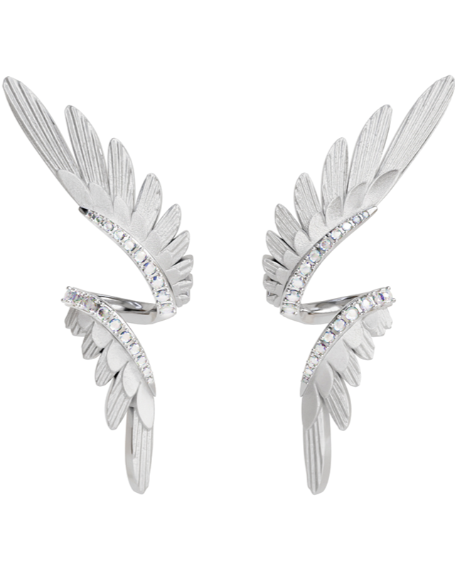 S925 柔美翼形耳環 B4173