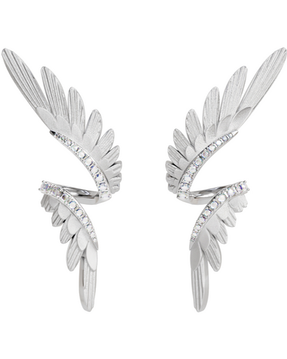 S925 柔美翼形耳環 B4173