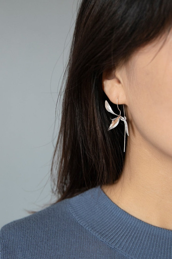 S925 Orchid Cool Retro Earrings B4265