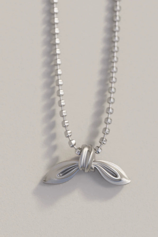 S925シングルノットニッチチョーカーネックレス　B4296