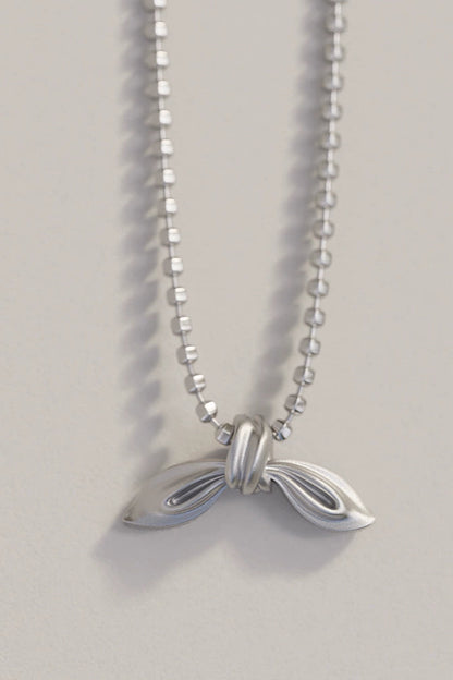 S925シングルノットニッチチョーカーネックレス　B4296