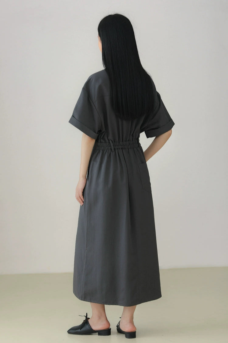 テンセルキュプラシャツワンピース　B3963