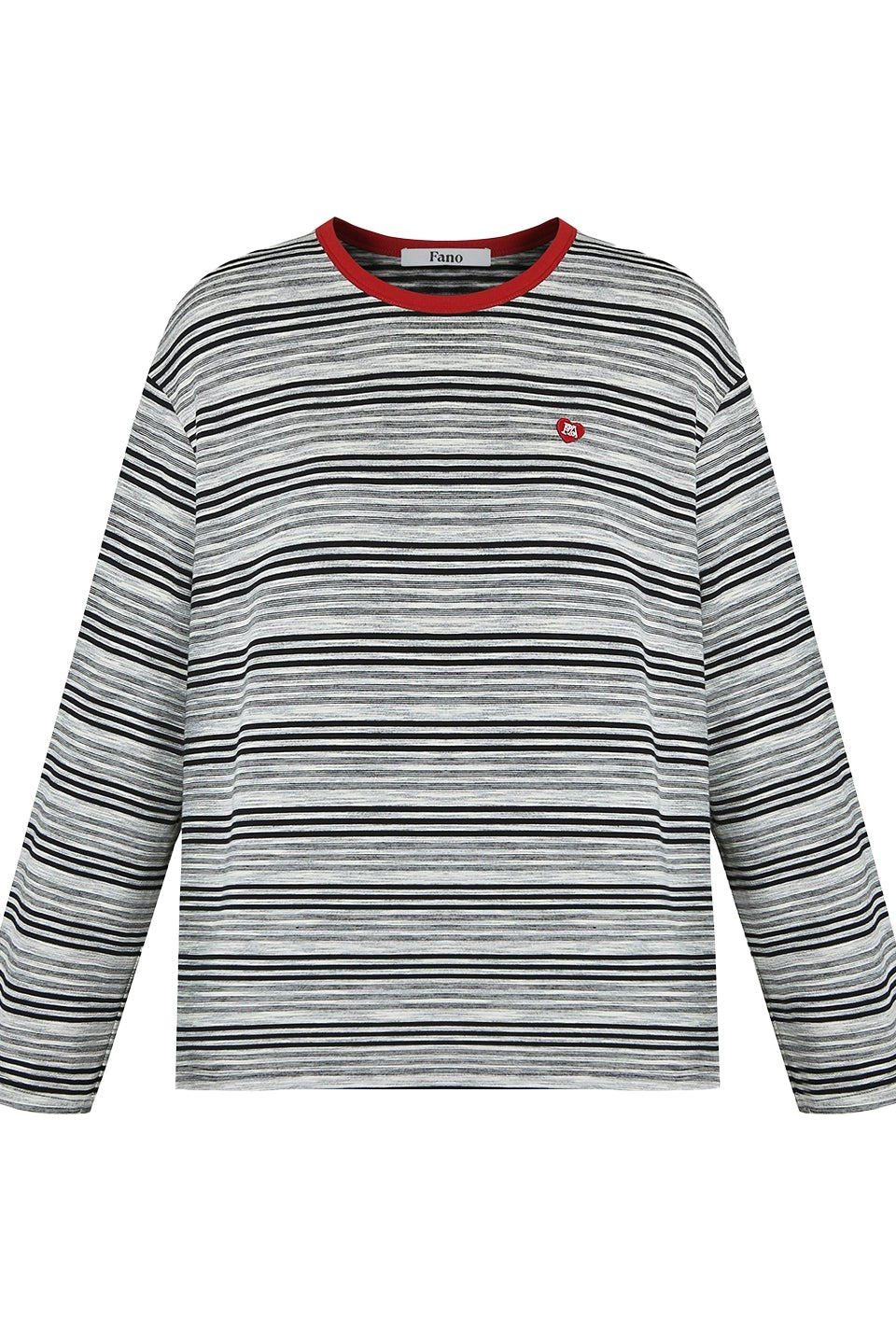 條紋撞色長袖T卹 B4215