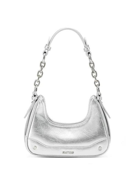 Leather one shoulder chain bag B2114