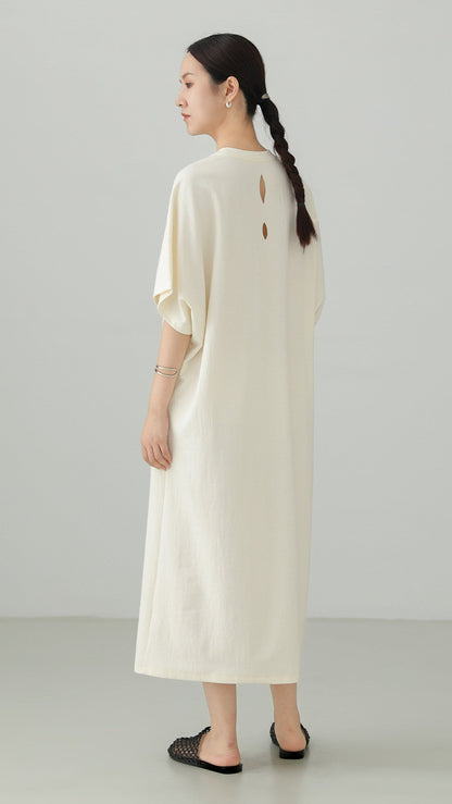 Minimal Cutwork Oversized Dress B4892