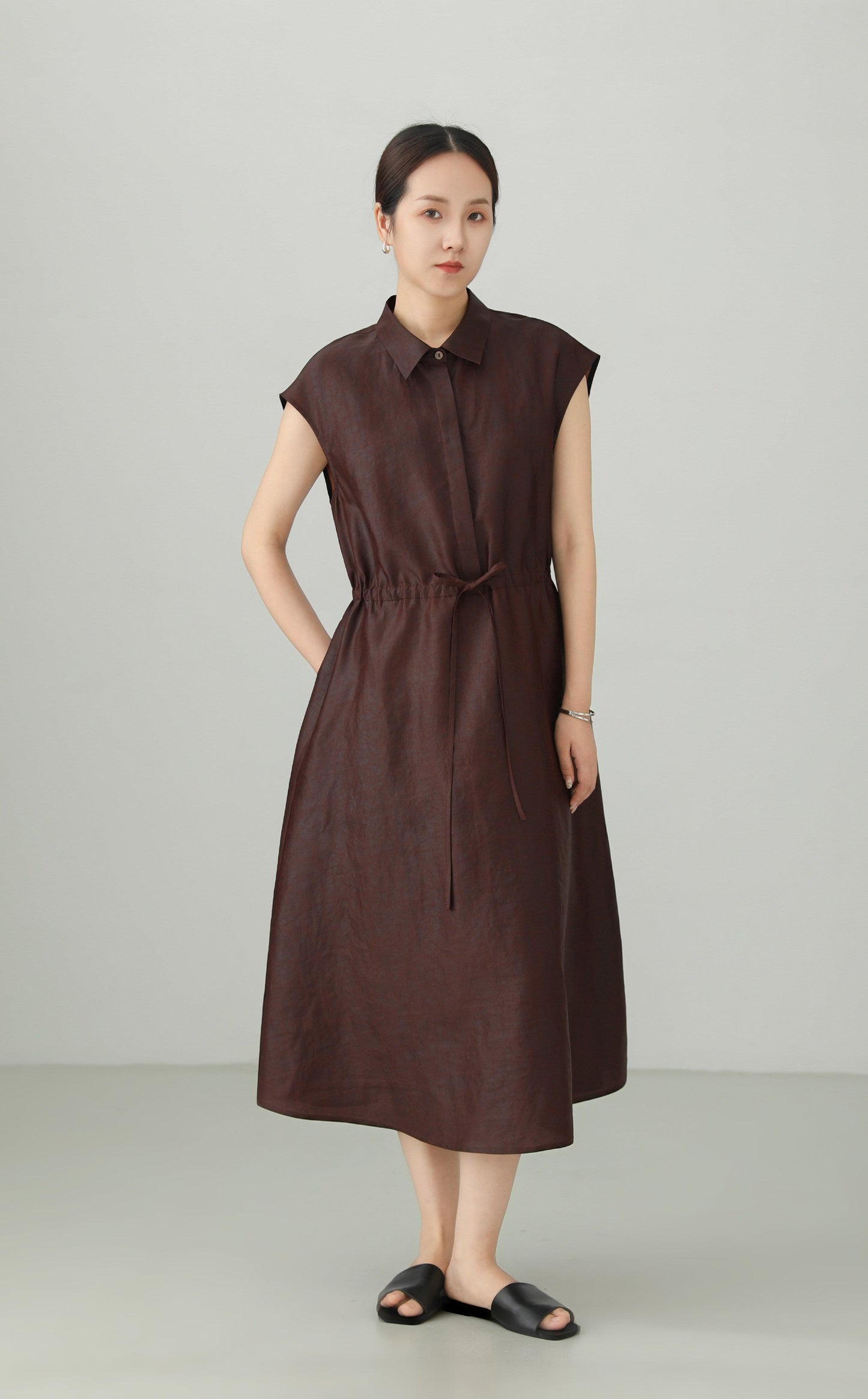Xiangyunsha 100% Silk A-line Dress B4880
