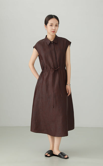 Xiangyunsha 100% Silk A-line Dress B4880