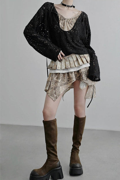 ホールロングスリーブトップス　B4259