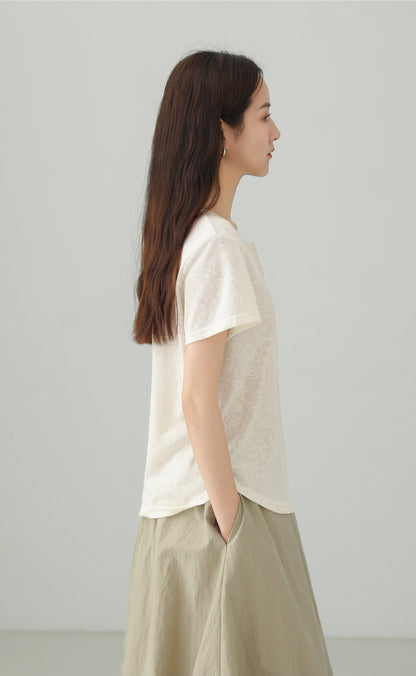 VネックアイスタッチワイドTシャツ　B4850