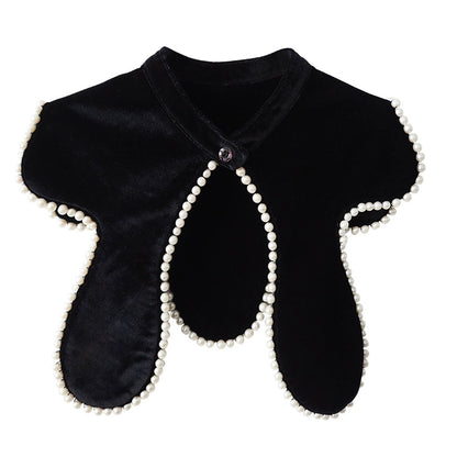 ユニークパールビーズベルベットカラー　 B4446