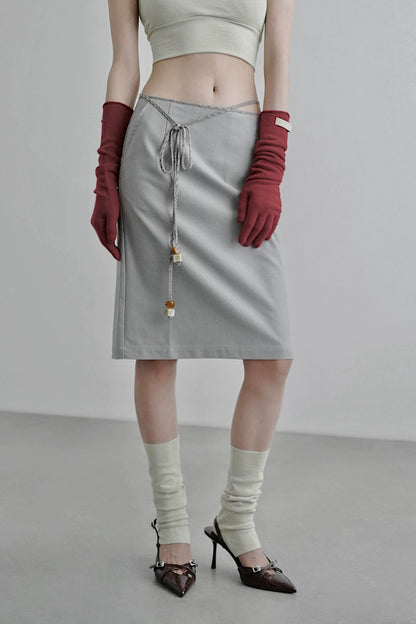 中長直筒裙 B4256