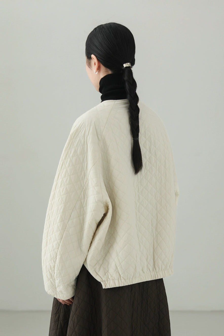 ウールキルティングショートコート　B4532