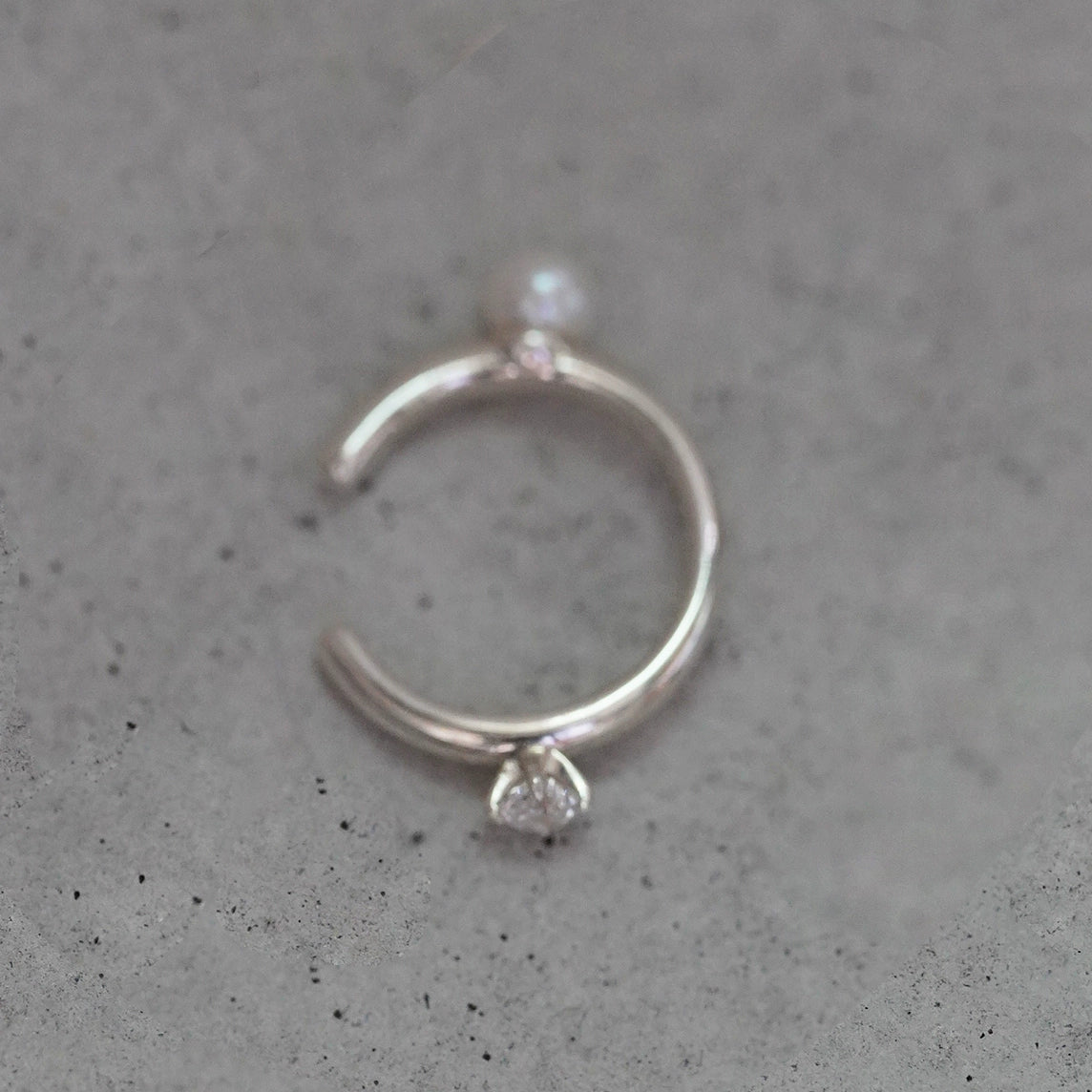 S925 Large Earrings/Minimalist Ear Cuff B4132