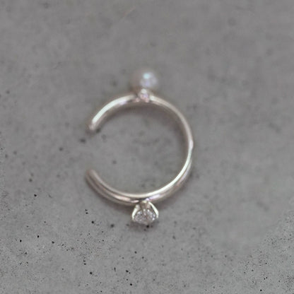 S925 Large Earrings/Minimalist Ear Cuff B4132