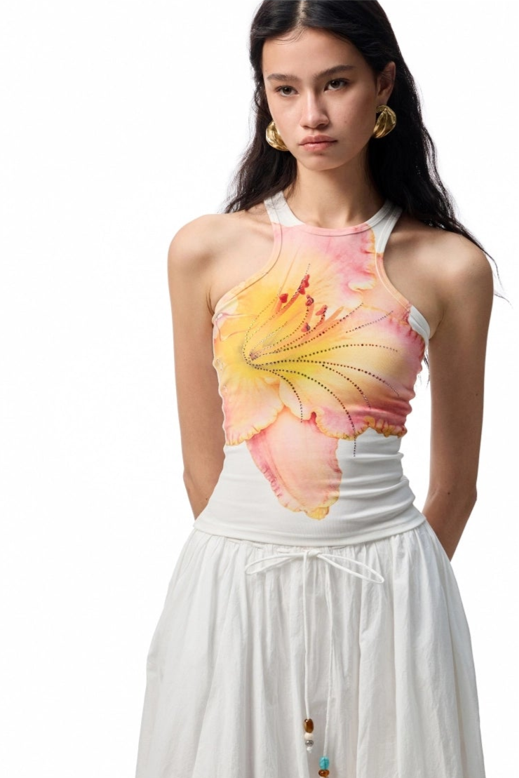 フラワースパンコールタンクトップ B3941 – Bloemen