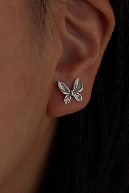 S925ダブルバタフライスタッドピアス　B4294