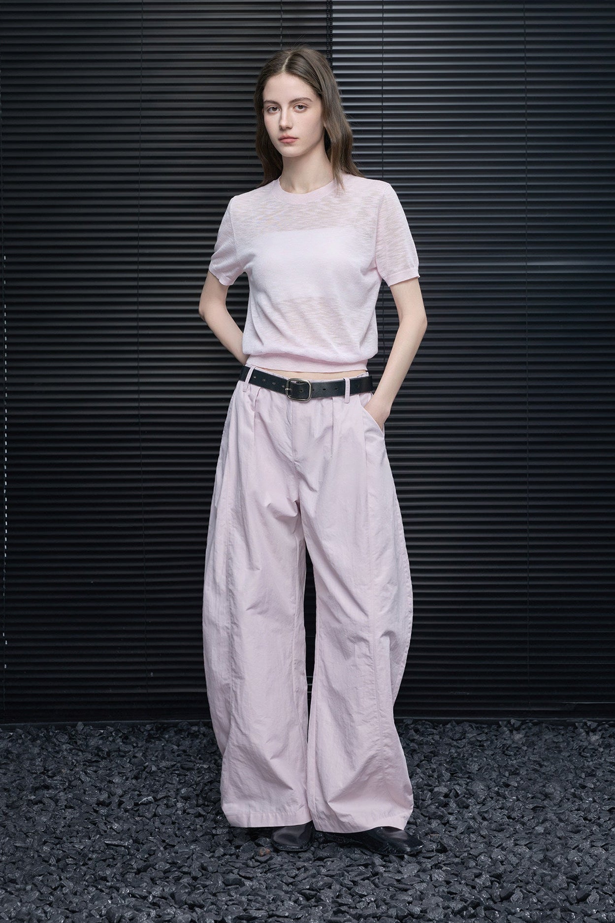 チェリーパウダーカーブブレードワイドパンツ　B4736