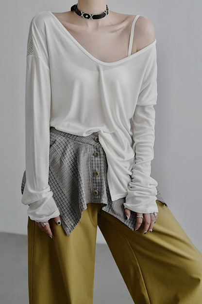 Infinity Mesh Long Sleeve Sweater B4254