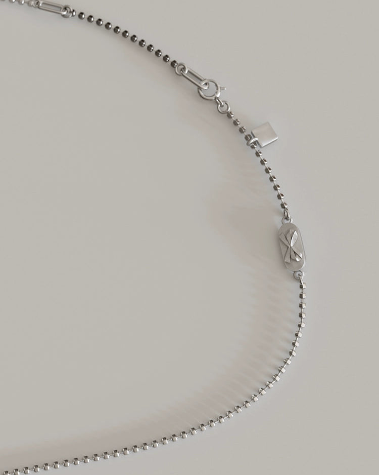 S925ボウニッチネックレス　B4298