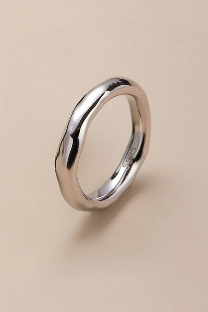 S925簡約不規則戒指B4183