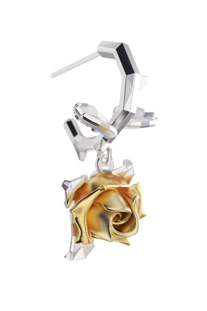 S925 Rose Metallic Earrings (Single) B3916