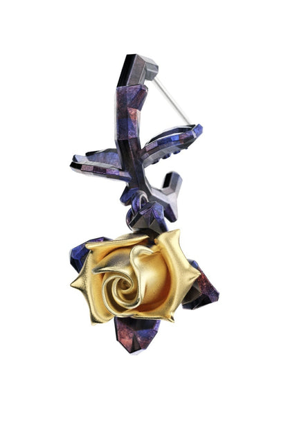 S925 Rose Metallic Earrings (Single) B3916