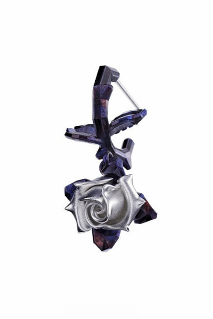 S925 Rose Metallic Earrings (Single) B3916