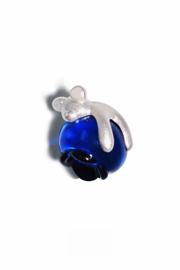 S925 Blueberry Cute Bear Earrings (Single) B3936