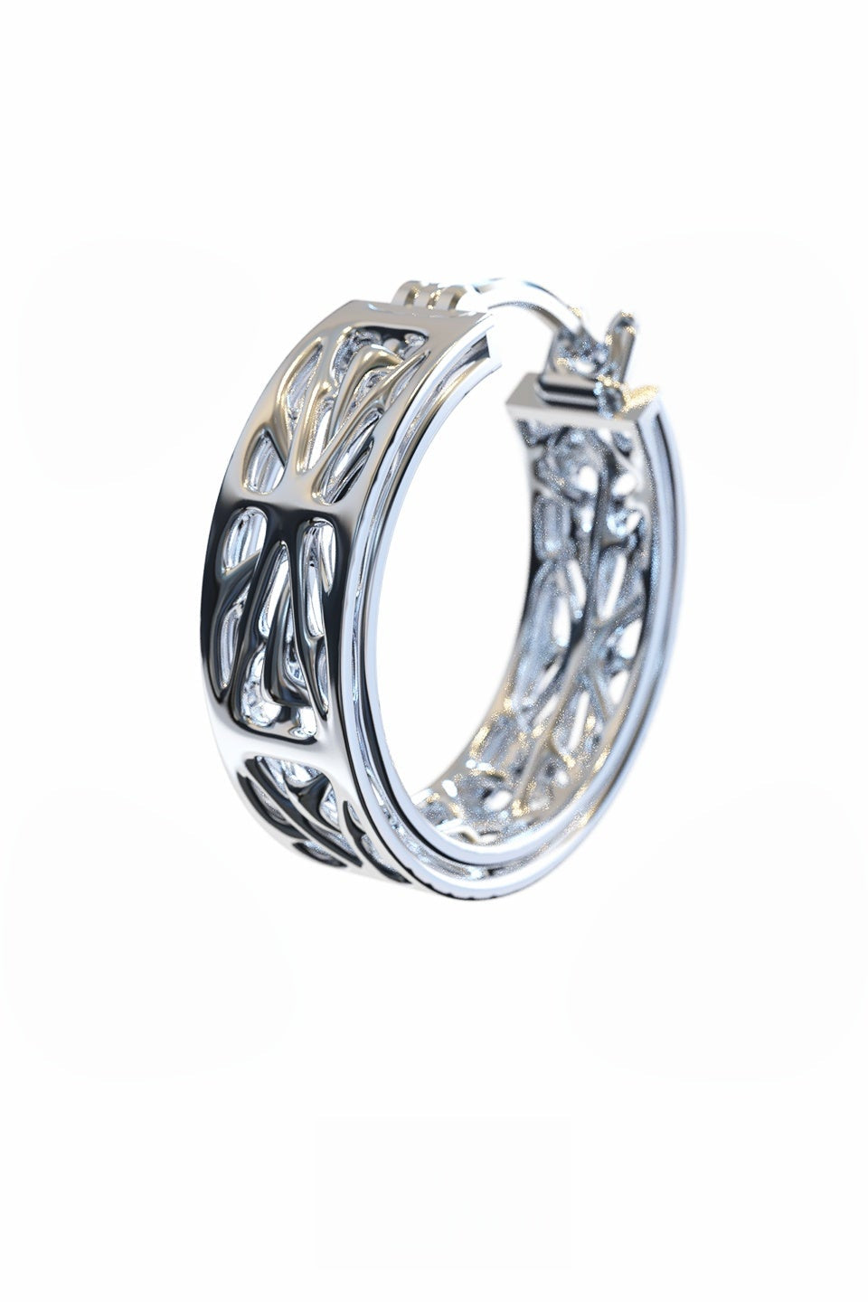 S925ニュートラルスタイルクールピアス（シングル）　B4102