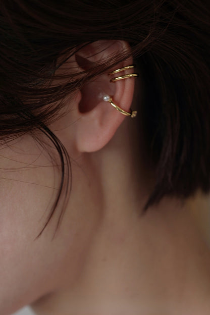 S925 Large Earrings/Minimalist Ear Cuff B4132