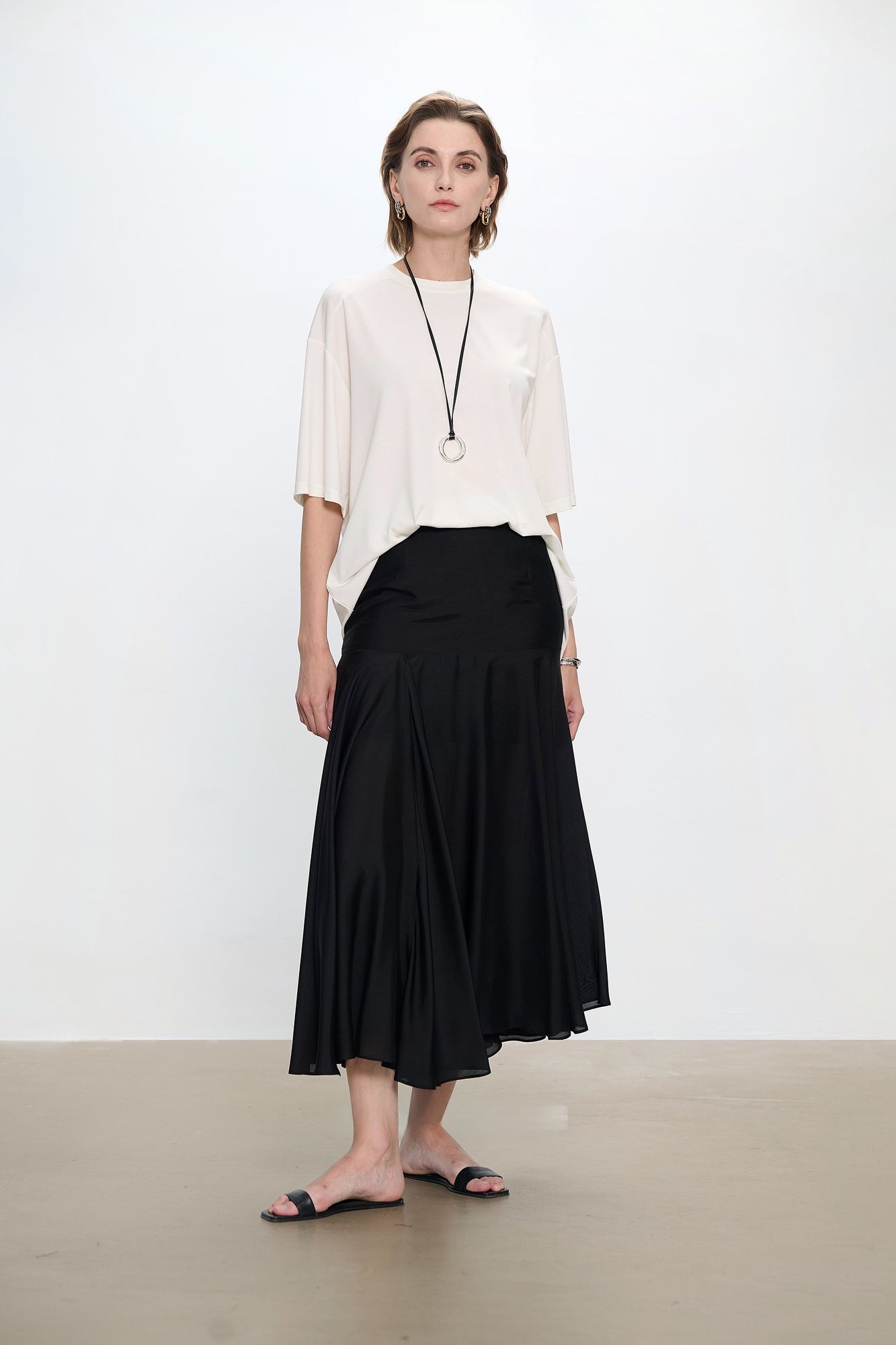 透氣涼爽中袖奢華寬鬆T卹 B4177