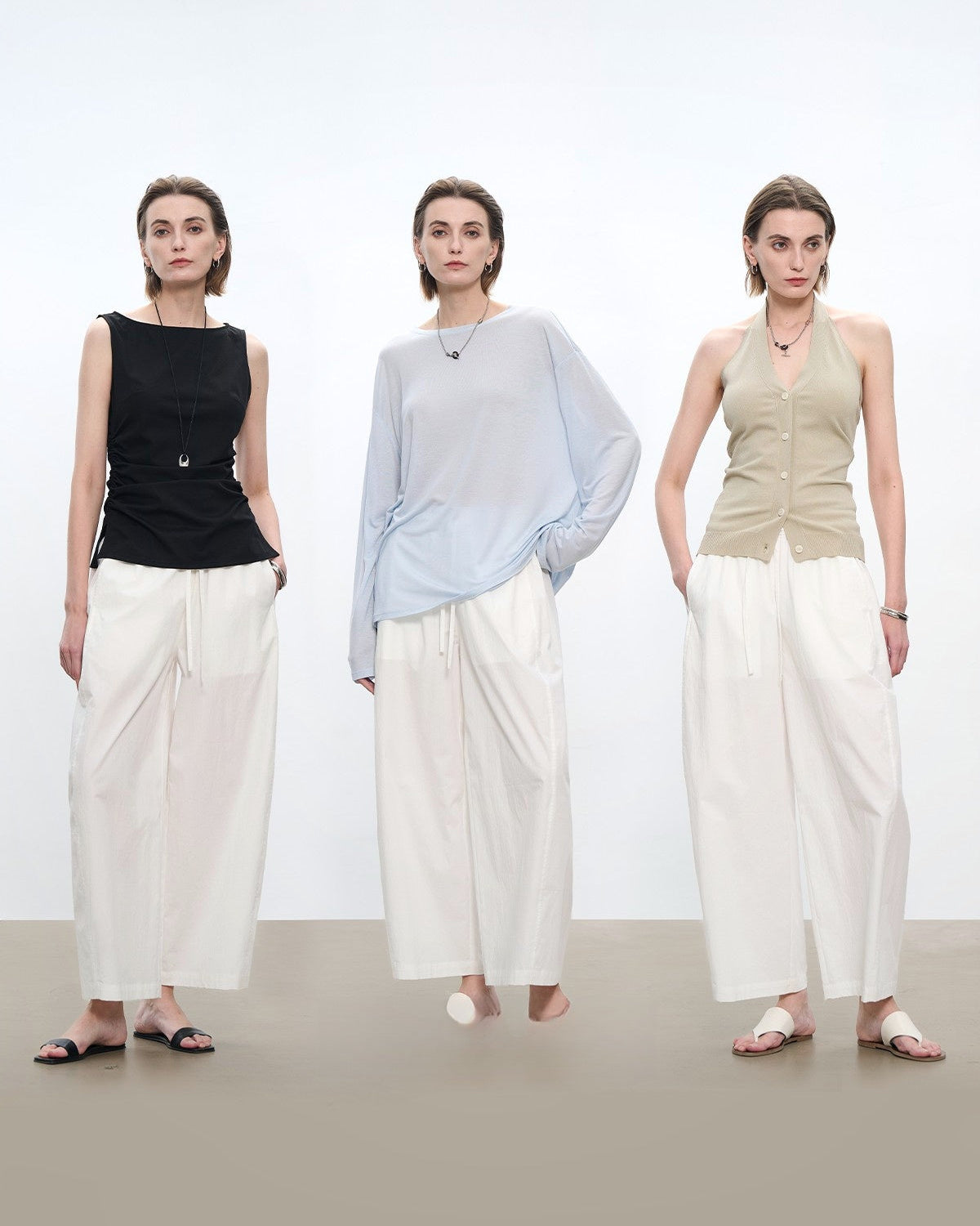 優質棉質多褶皺七分燈籠褲 B4178