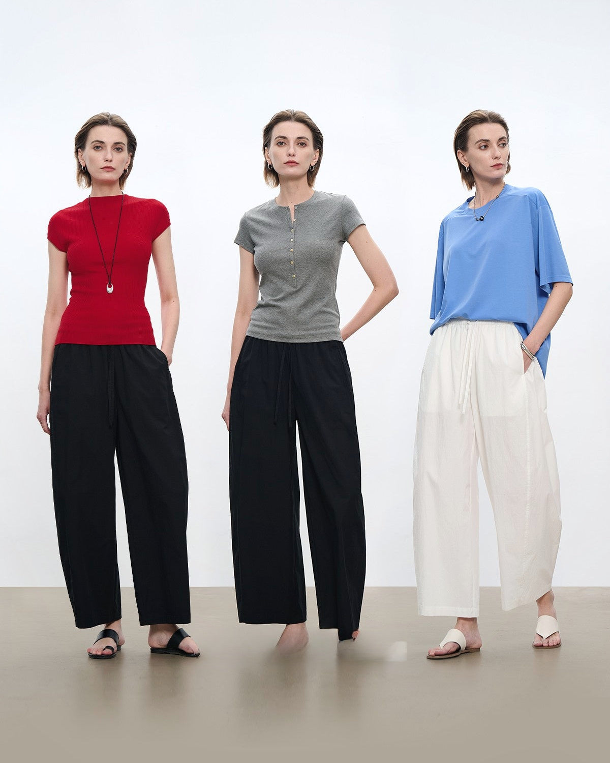 優質棉質多褶皺七分燈籠褲 B4178