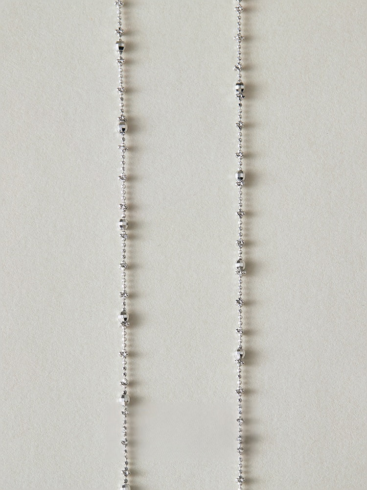 S925白水晶吊墜項鍊 B4188