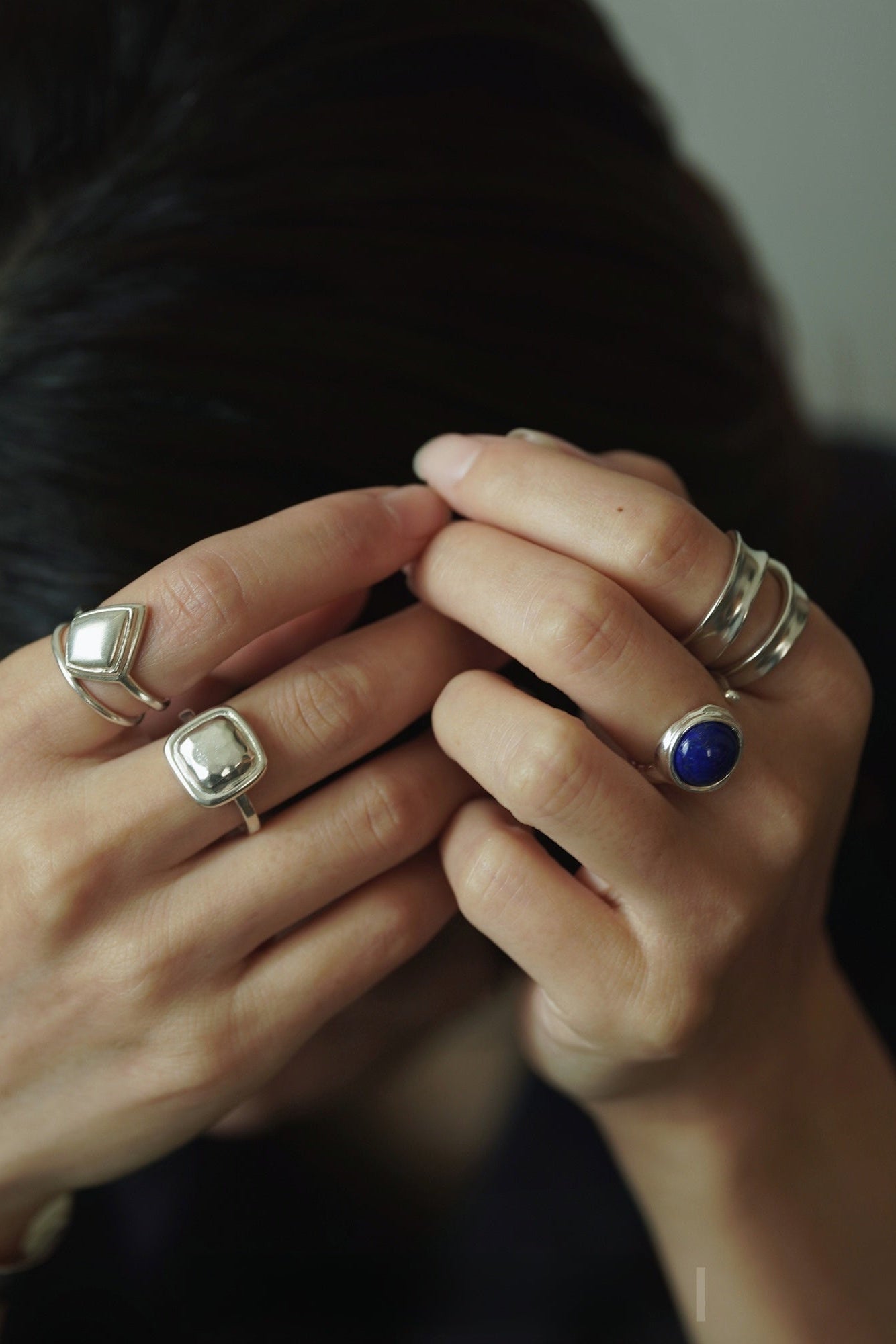 S925菱形戒指雙戒 B4232