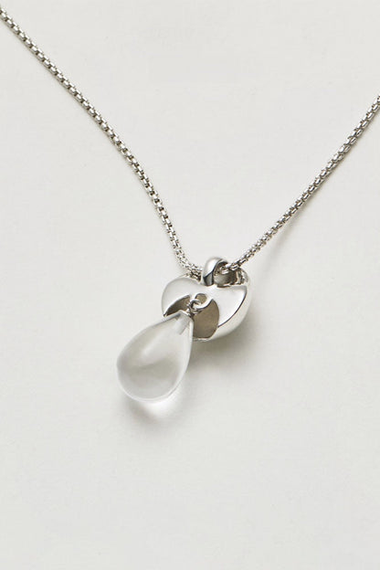 S925ウオータードロップクリスタルペンダントネックレス　B4246