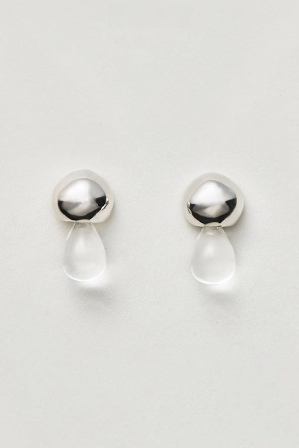 S925ウオータードロップクリスタルピアス　B4247