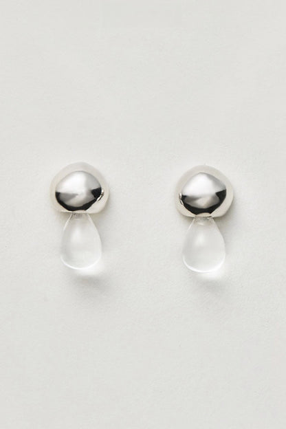 S925ウオータードロップクリスタルピアス　B4247