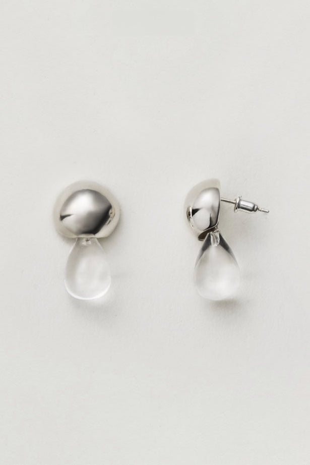 S925ウオータードロップクリスタルピアス　B4247