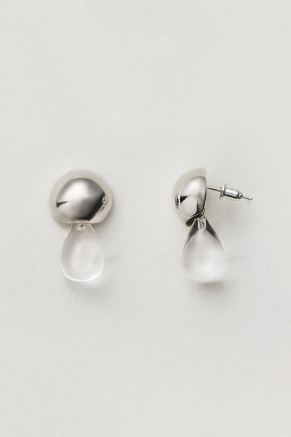 S925ウオータードロップクリスタルピアス　B4247