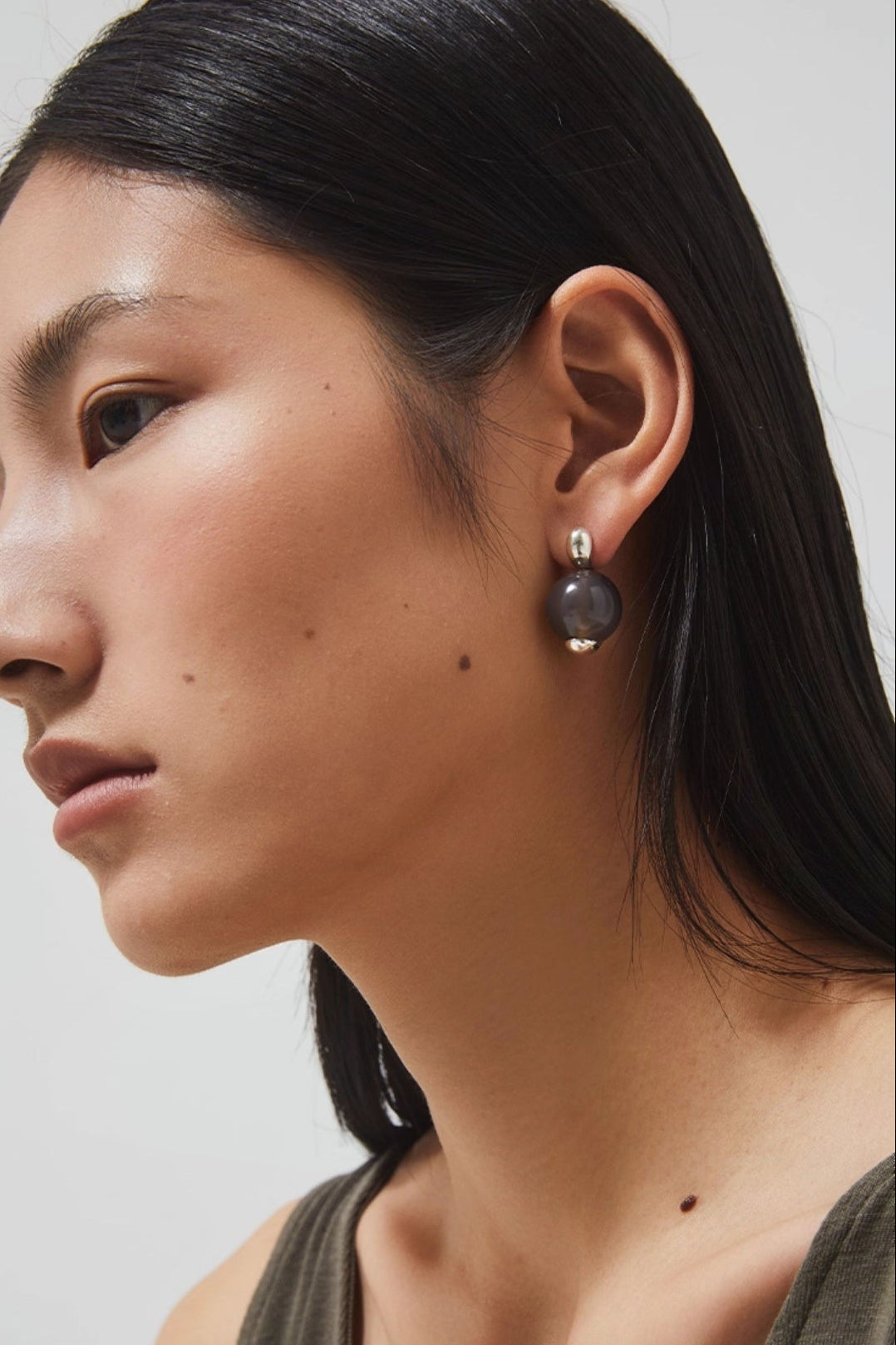 S925 紅瑪瑙珠耳環 B4377