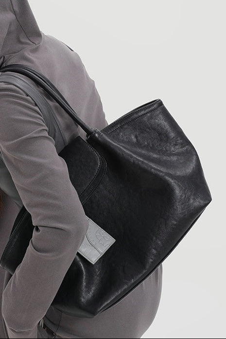 Leather Niche Shoulder Large Tote Bag B4412
