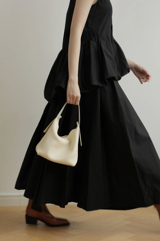 Leather Underarm Bucket Shoulder Bag B4413