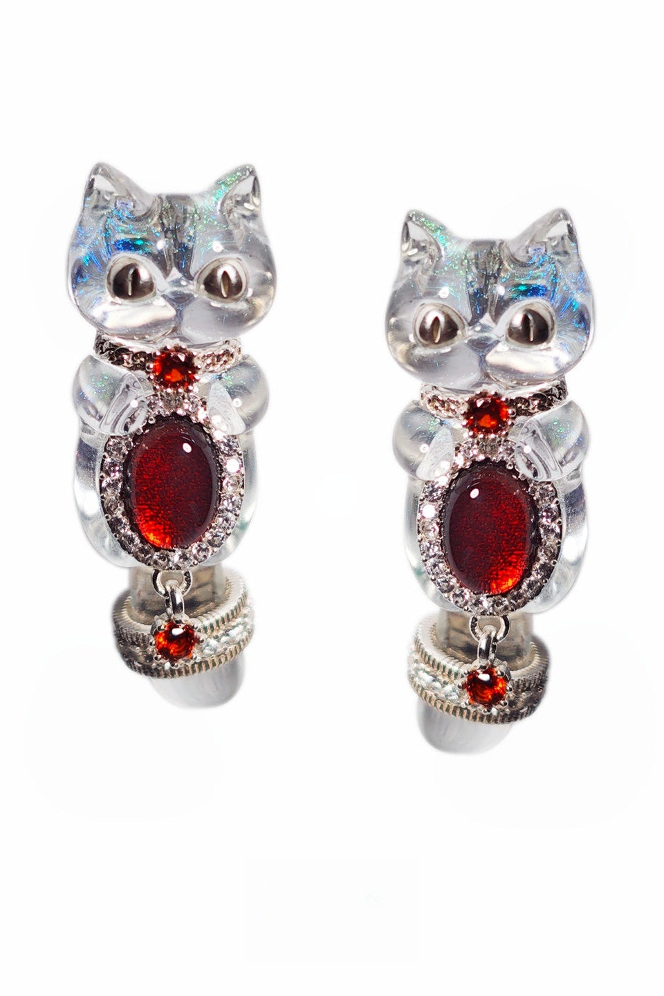 プレイフルリッチキャットS925スタッドピアス　B4464