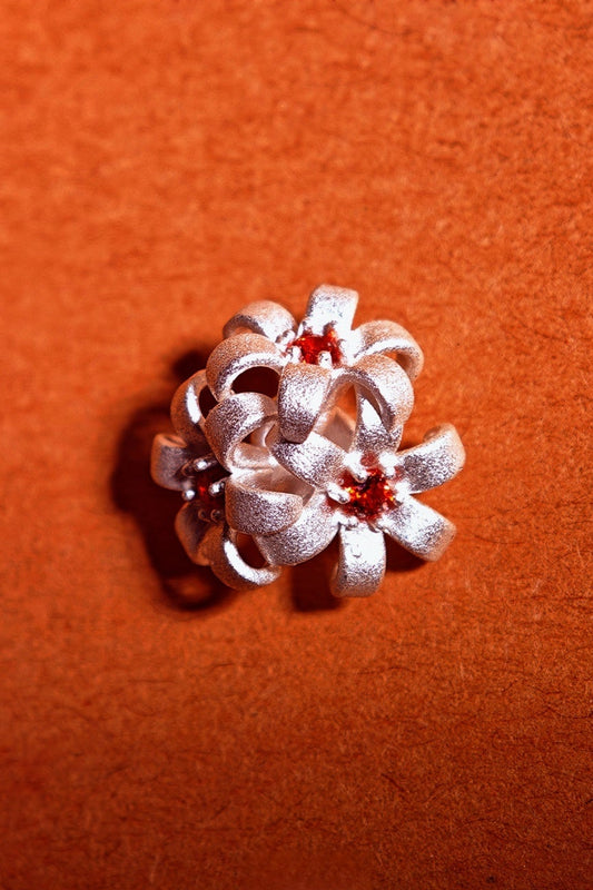 アザーショアフラワーS925ピアス　B4467