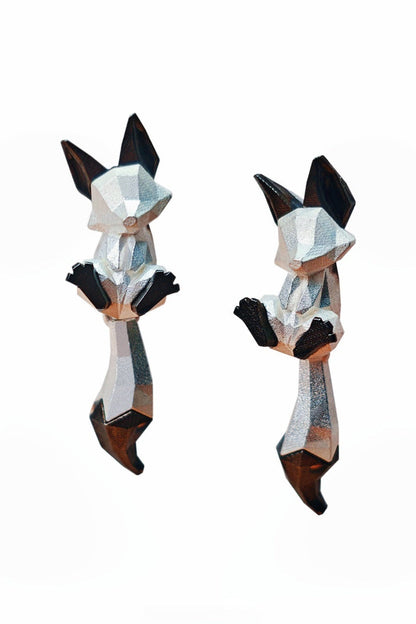 Little Fox Wagging Tail S925 Earrings B4471