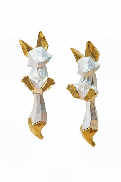 Little Fox Wagging Tail S925 Earrings B4471