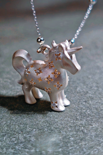 ドリーミーユニコーンS925ペンダントネックレス　B4475